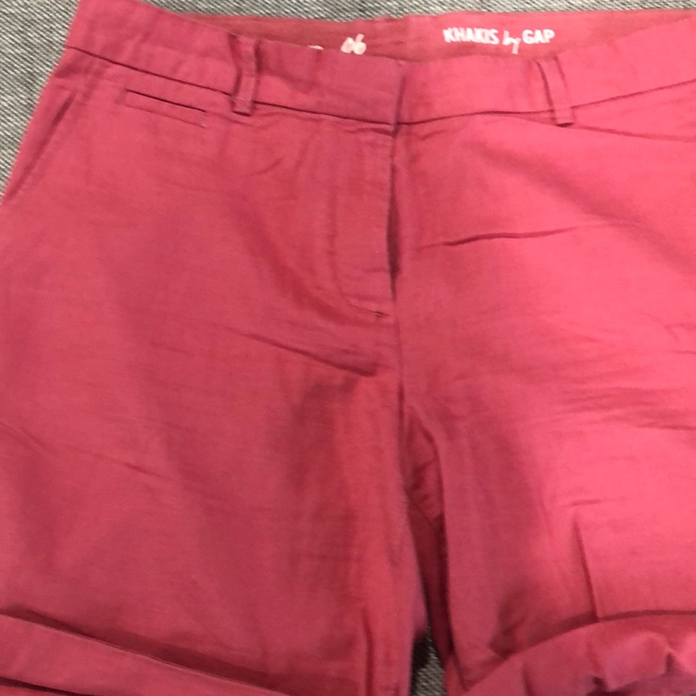 Washed linen bermuda short